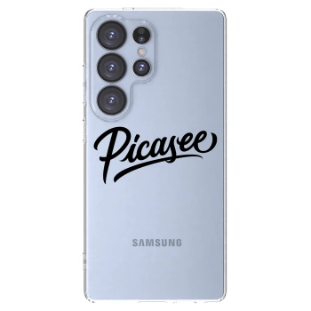 Picasee Samsung Galaxy S25 Ultra 5G Hülle - Transparentes Silikon - Picasee - old logo - black