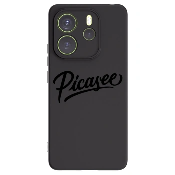 Picasee Xiaomi Redmi Note 14 4G Hülle - Schwarzes Silikon - Picasee - old logo - black