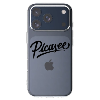 Picasee Apple iPhone 17 Pro Hülle - Transparentes Silikon - Picasee - old logo - black