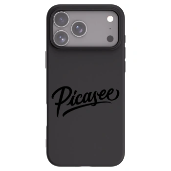 Picasee Apple iPhone 17 Pro Max Hülle - Schwarzes Silikon - Picasee - old logo - black