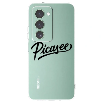 Picasee Xiaomi Redmi 15 5G Hülle - Transparentes Silikon - Picasee - old logo - black