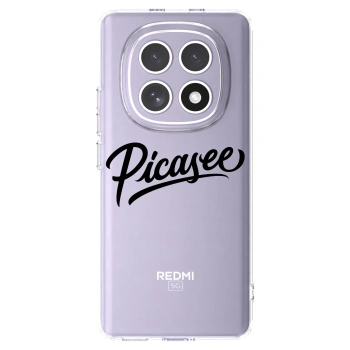 Picasee Xiaomi Redmi Note 15 Hülle - Transparentes Silikon - Picasee - old logo - black