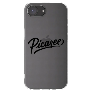 Picasee Apple iPhone 17e Hülle - Transparentes Silikon - Picasee - old logo - black