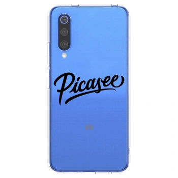 Picasee Xiaomi Mi 9 SE Hülle - Transparentes Silikon - Picasee - old logo - black