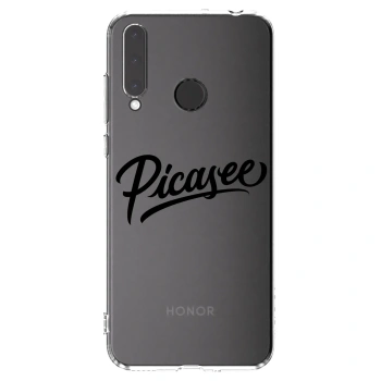 Picasee Honor 20 Lite Hülle - Transparentes Silikon - Picasee - old logo - black