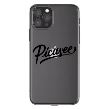 Picasee Apple iPhone 11 Pro Hülle - Transparentes Silikon - Picasee - old logo - black
