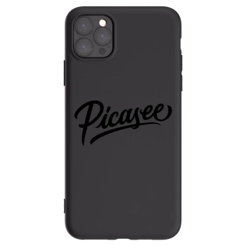Picasee Apple iPhone 11 Pro Max Hülle - Schwarzes Silikon - Picasee - old logo - black