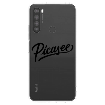Picasee Xiaomi Redmi Note 8 Hülle - Transparentes Silikon - Picasee - old logo - black