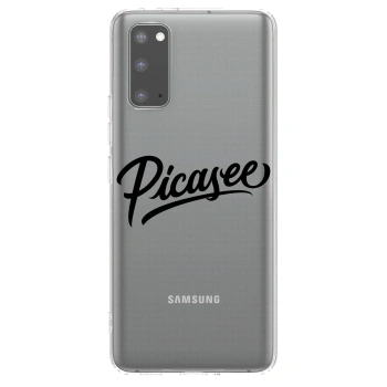 Picasee Samsung Galaxy S20 G980F Hülle - Transparentes Silikon - Picasee - old logo - black