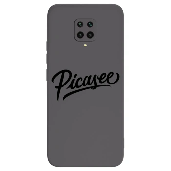 Picasee Xiaomi Redmi Note 9 Pro Hülle - Schwarzes Silikon - Picasee - old logo - black