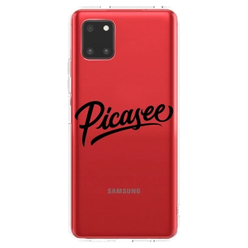 Picasee Samsung Galaxy Note 10 Lite N770F Hülle - Transparentes Silikon - Picasee - old logo - black