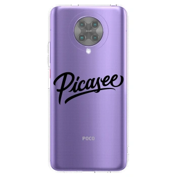 Picasee Xiaomi Poco F2 Pro Hülle - Transparentes Silikon - Picasee - old logo - black