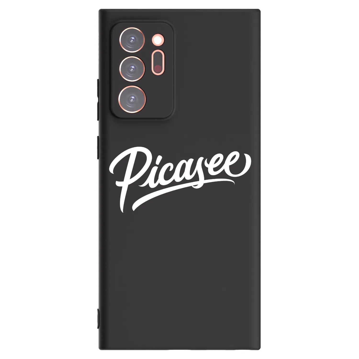 Picasee Samsung Galaxy Note 20 Ultra Hülle - Schwarzes Silikon - Picasee - old logo - white