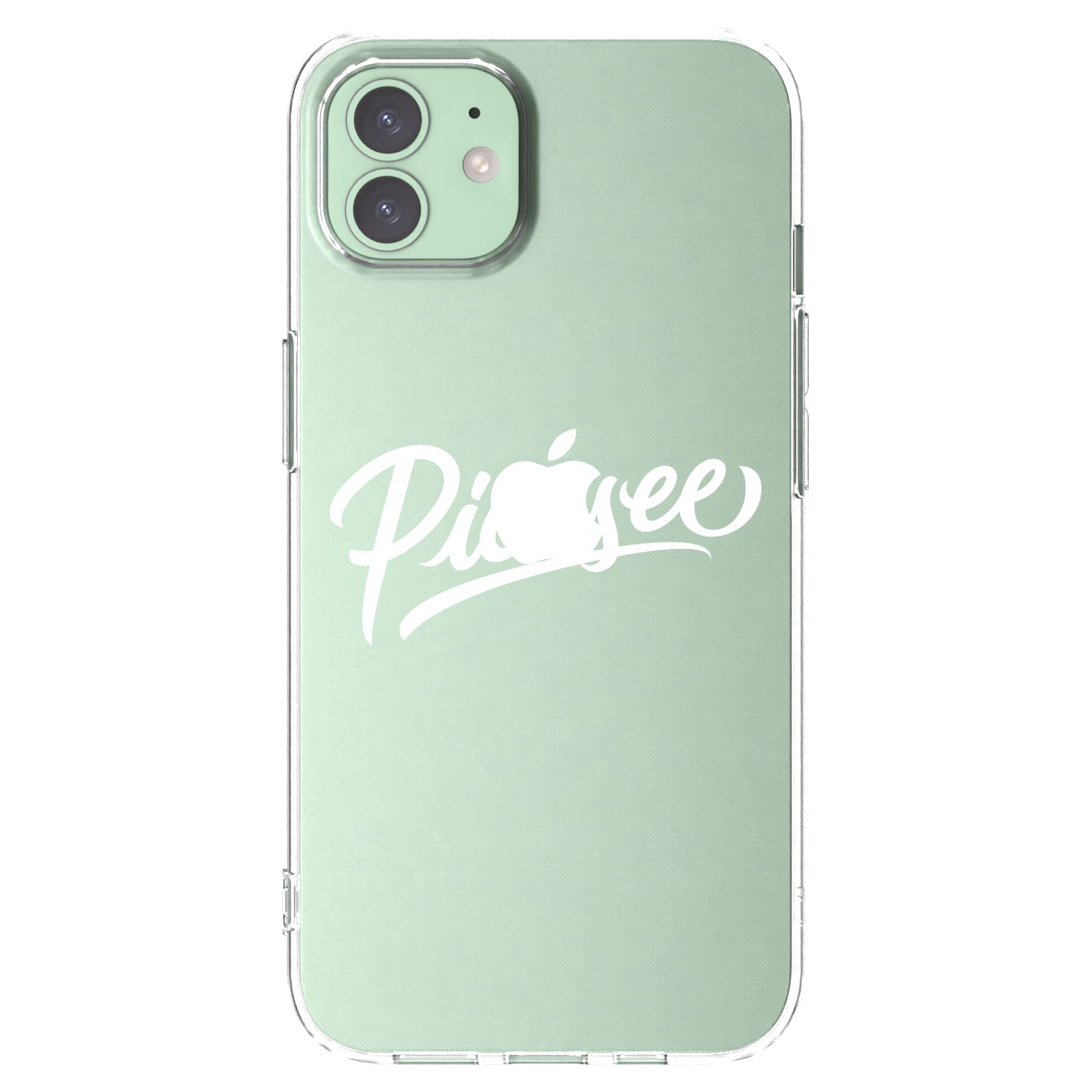 Picasee Apple iPhone 12 Hülle - Transparentes Silikon - Picasee - old logo - white