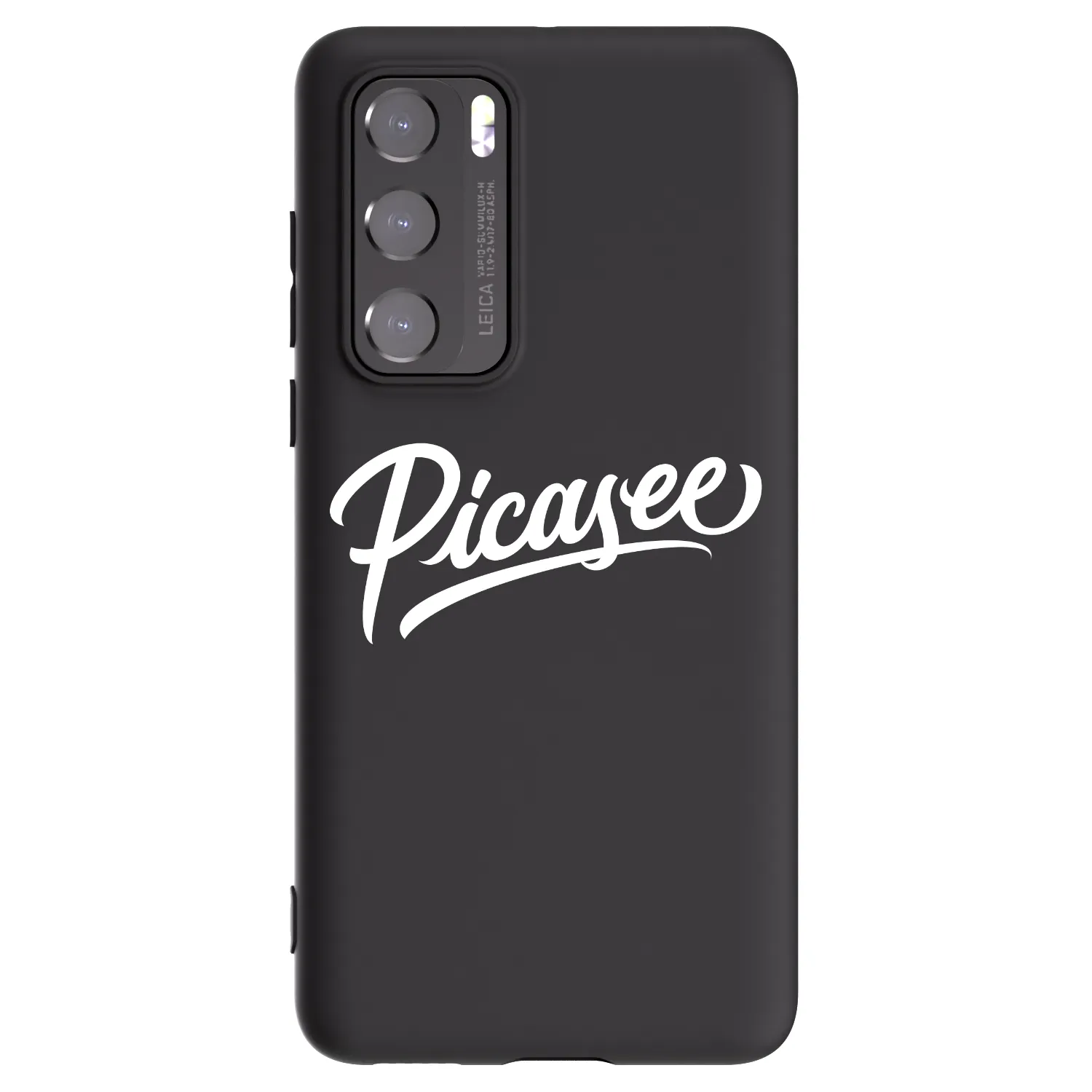 Picasee Huawei P40 Hülle - Schwarzes Silikon - Picasee - old logo - white