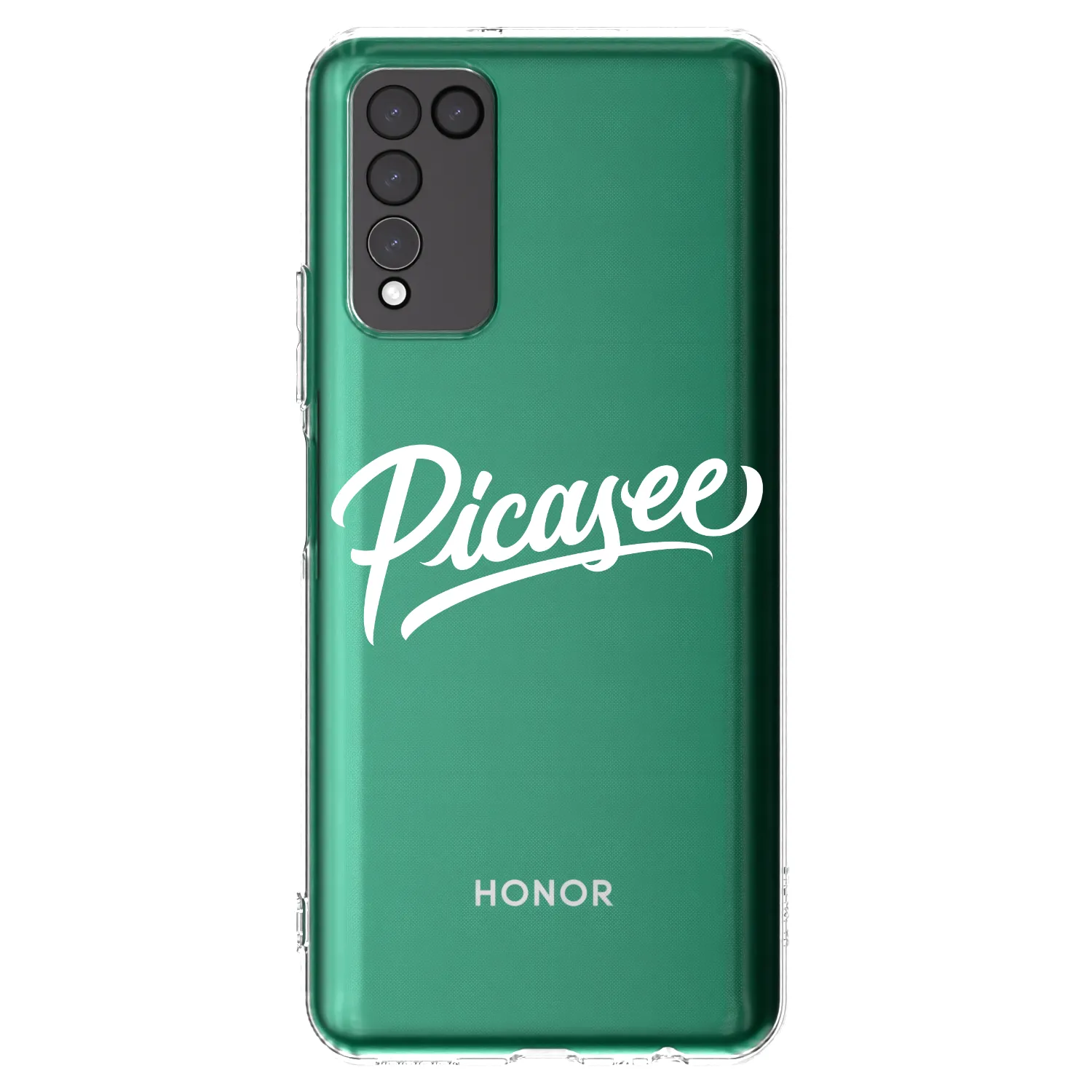Picasee Honor 10X Lite Hülle - Transparentes Silikon - Picasee - old logo - white