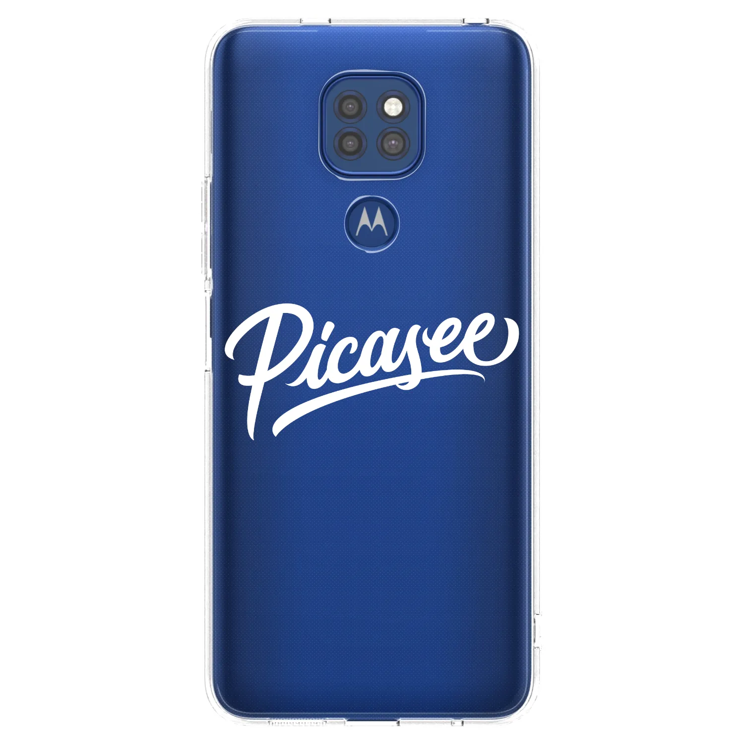 Picasee Motorola Moto G9 Play Hülle - Transparentes Silikon - Picasee - old logo - white