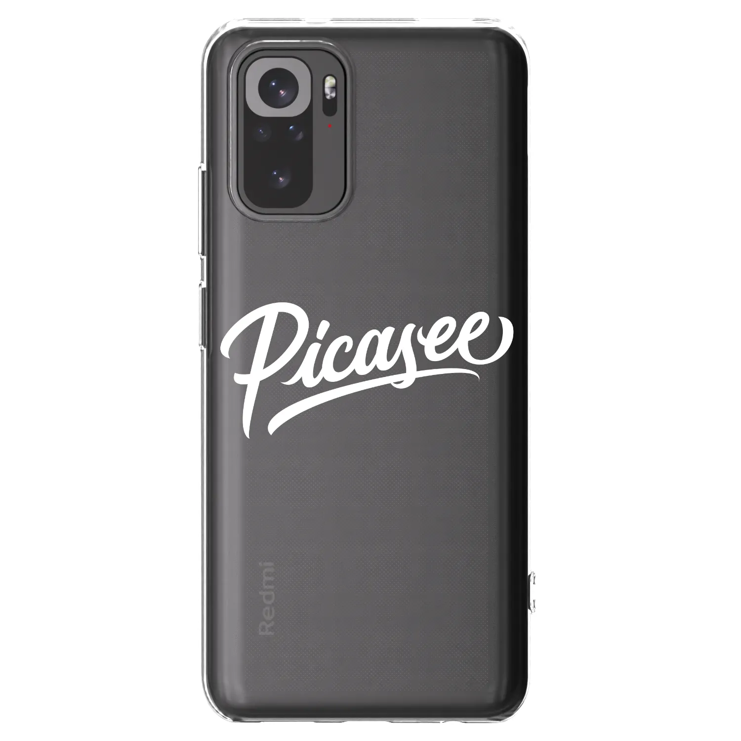 Picasee Xiaomi Redmi Note 10 Hülle - Transparentes Silikon - Picasee - old logo - white