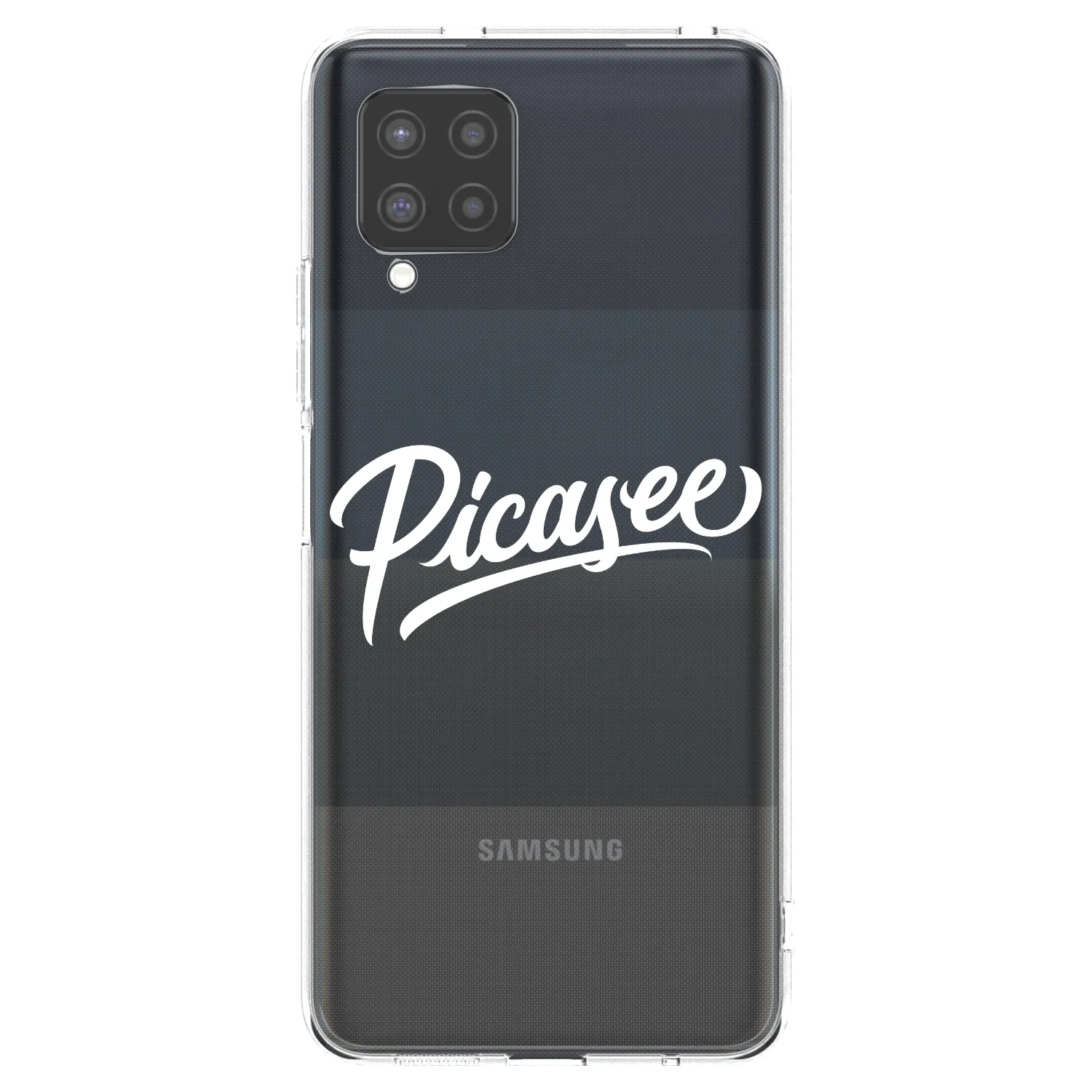 Picasee Samsung Galaxy A42 A426B Hülle - Transparentes Silikon - Picasee - old logo - white