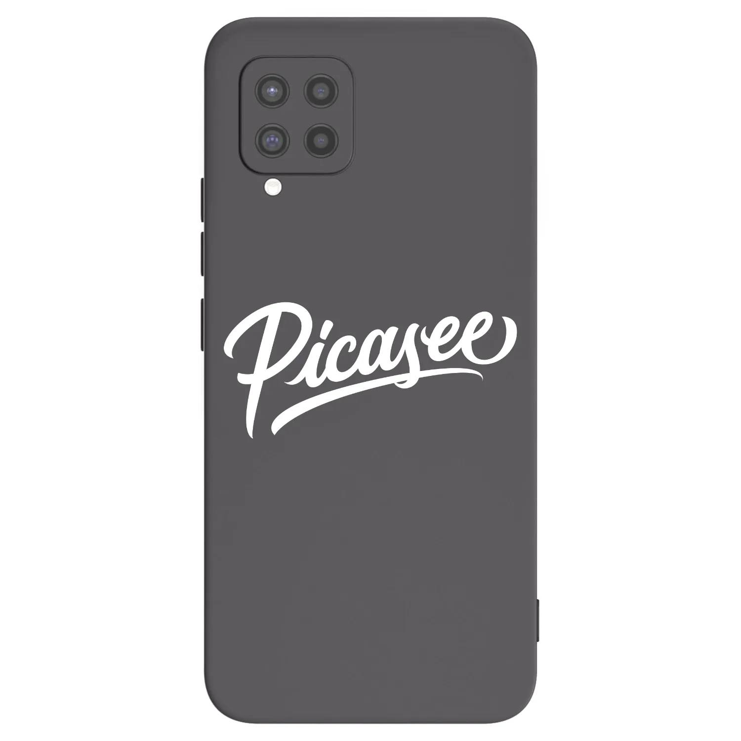 Picasee Samsung Galaxy A42 A426B Hülle - Schwarzes Silikon - Picasee - old logo - white