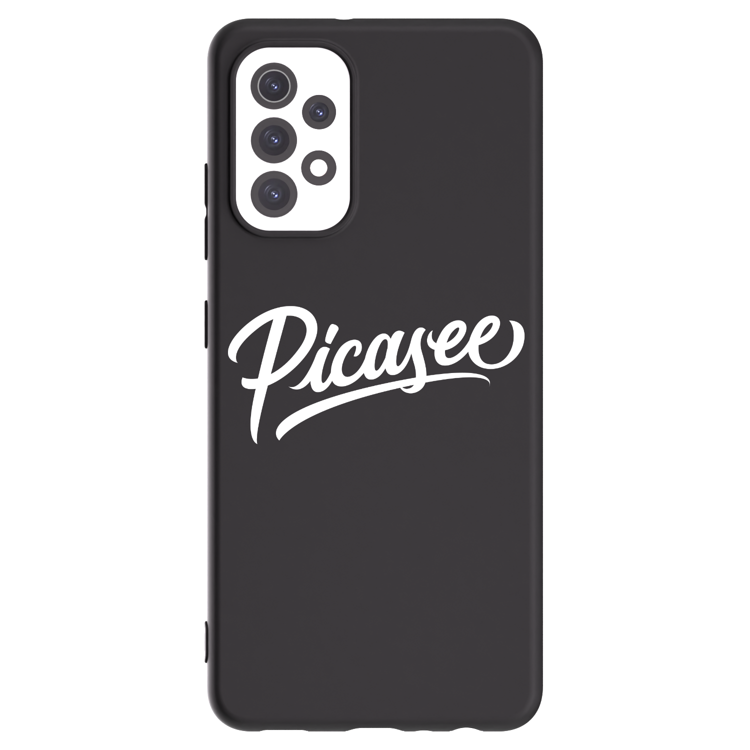 Picasee Samsung Galaxy A32 5G A326B Hülle - Schwarzes Silikon - Picasee - old logo - white