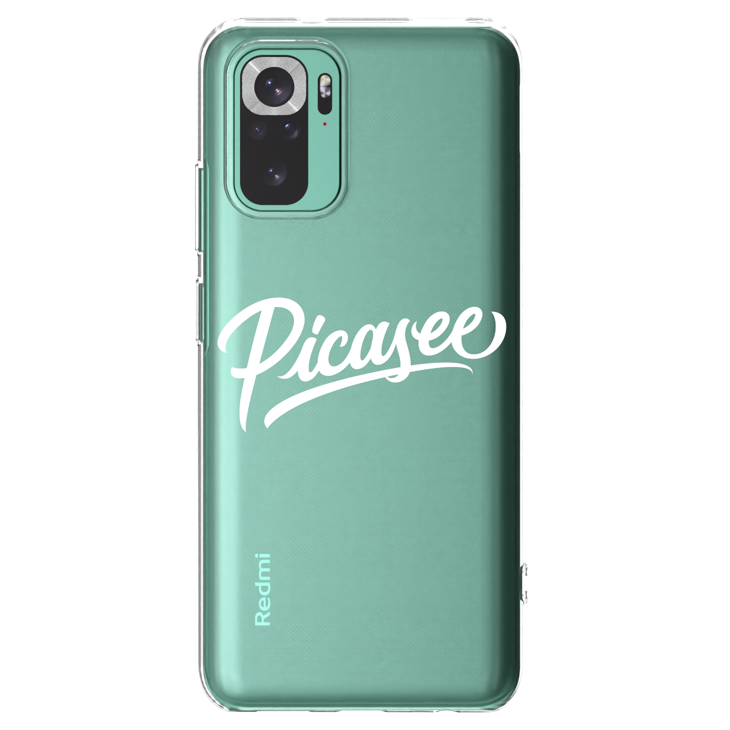 Picasee Xiaomi Redmi Note 10 Pro Hülle - Transparentes Silikon - Picasee - old logo - white