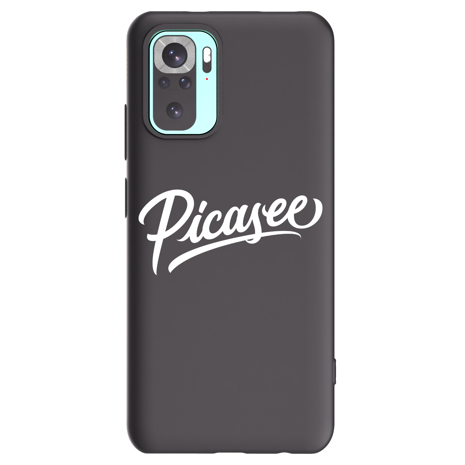 Picasee Xiaomi Redmi Note 10 Pro Hülle - Schwarzes Silikon - Picasee - old logo - white