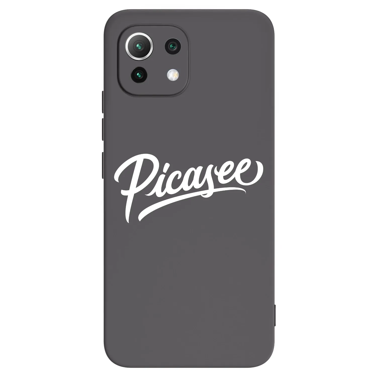 Picasee Xiaomi Mi 11 Lite Hülle - Schwarzes Silikon - Picasee - old logo - white