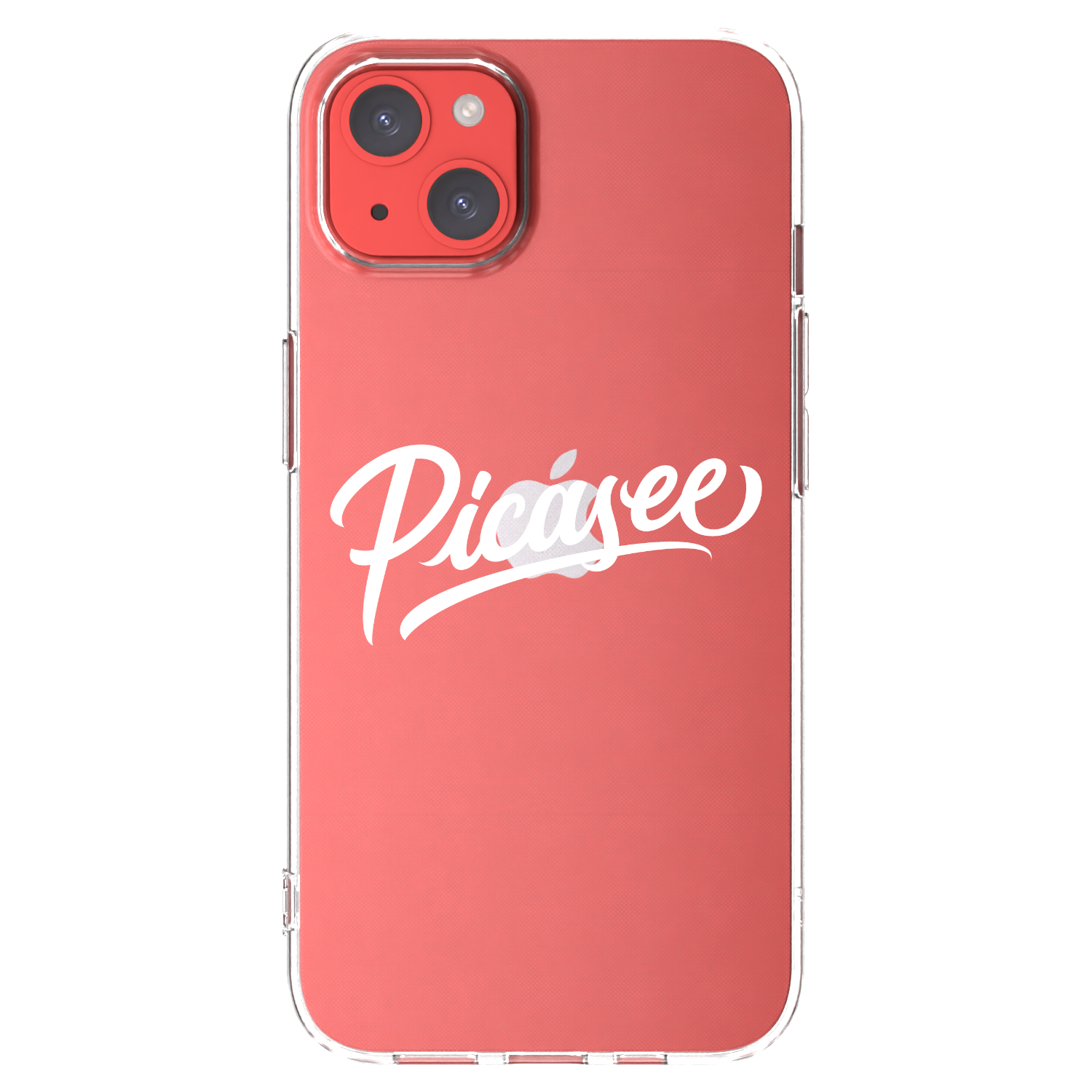 Picasee Apple iPhone 13 Hülle - Transparentes Silikon - Picasee - old logo - white