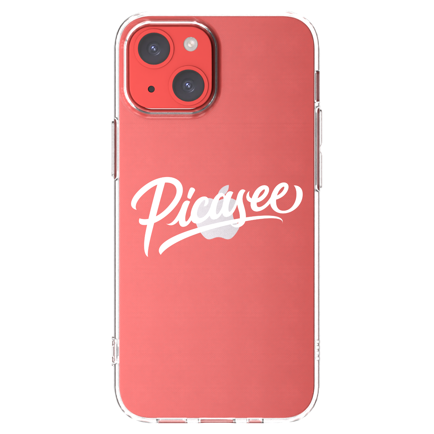 Picasee Apple iPhone 13 mini Hülle - Transparentes Silikon - Picasee - old logo - white