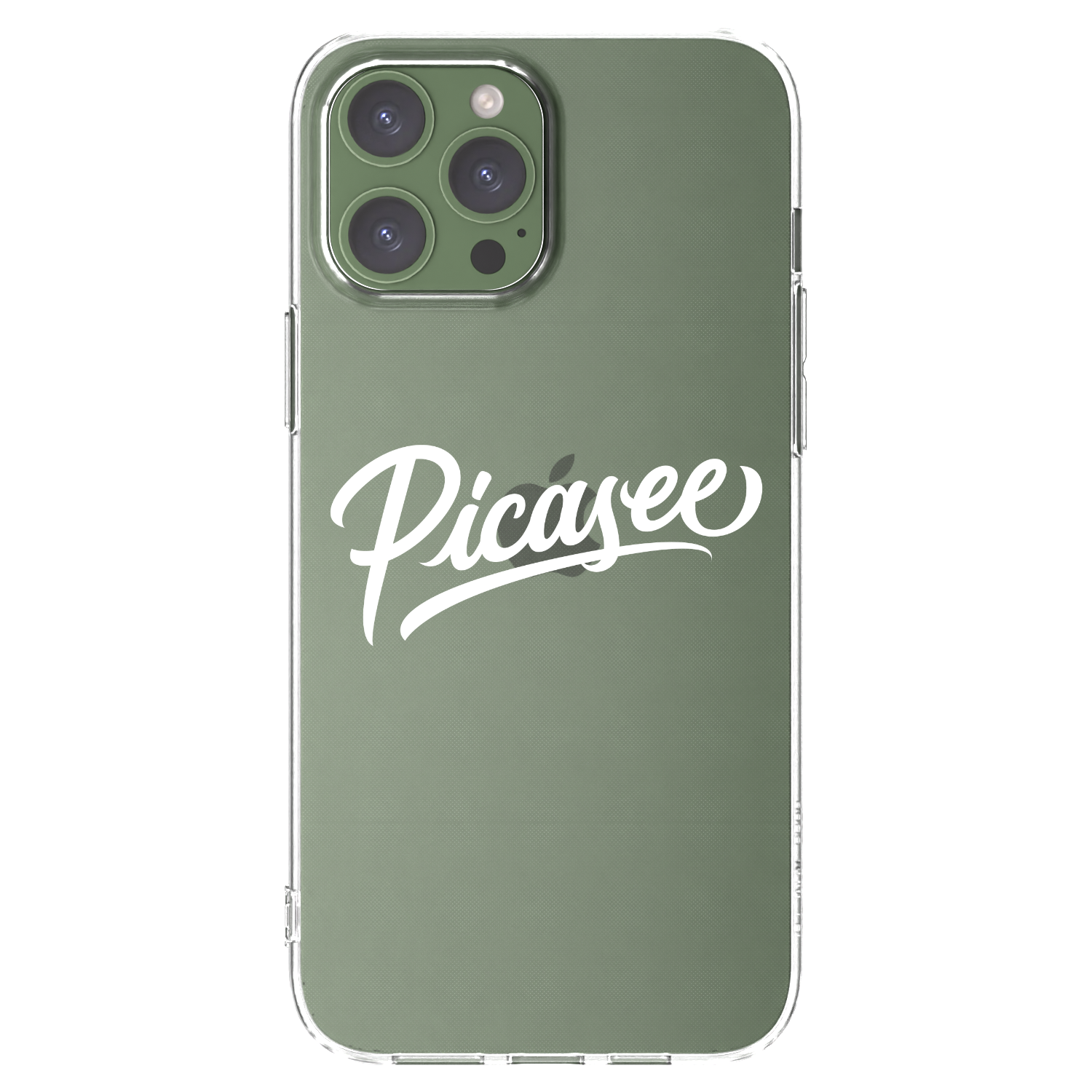 Picasee Apple iPhone 13 Pro Max Hülle - Transparentes Silikon - Picasee - old logo - white