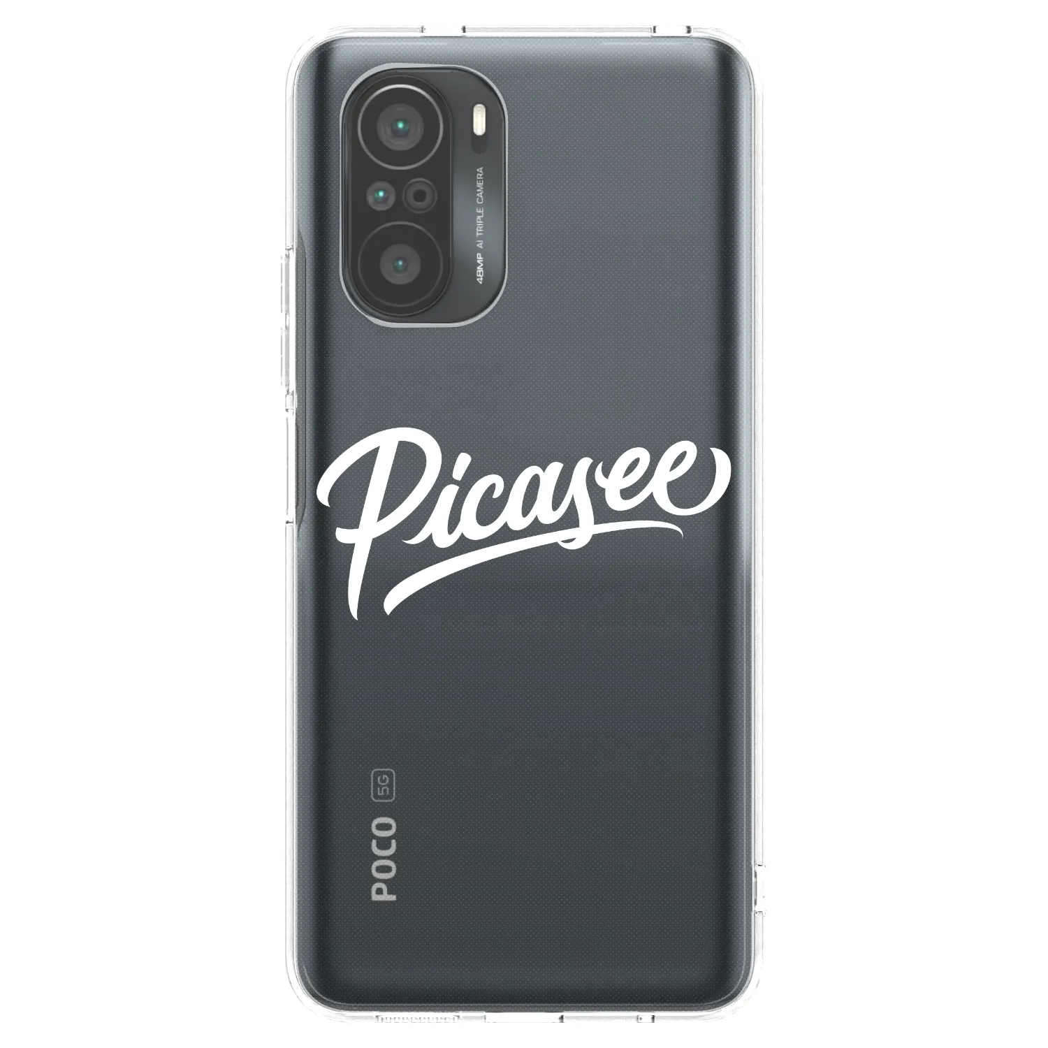 Picasee Xiaomi Poco F3 Hülle - Transparentes Silikon - Picasee - old logo - white