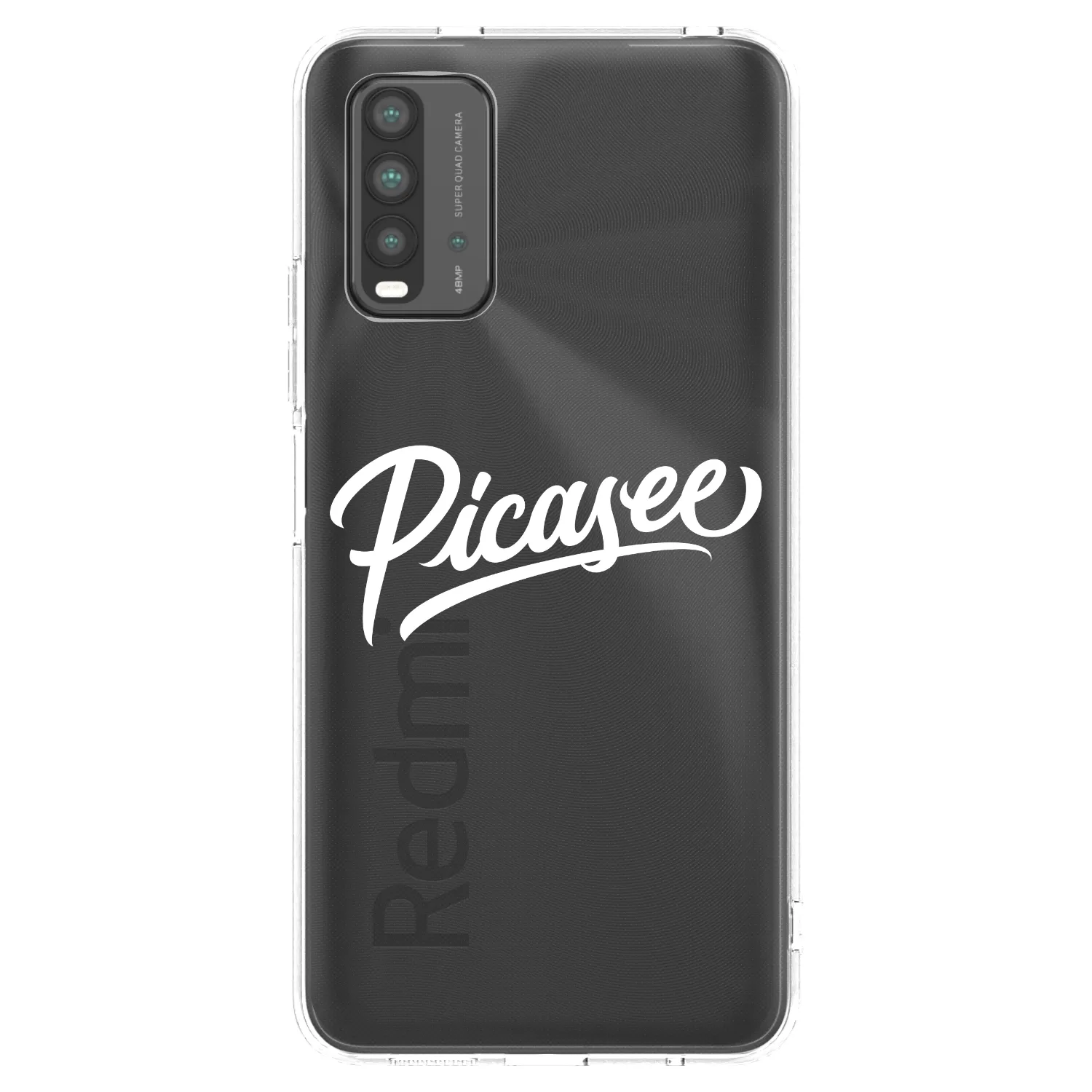Picasee Xiaomi Redmi 9T Hülle - Transparentes Silikon - Picasee - old logo - white