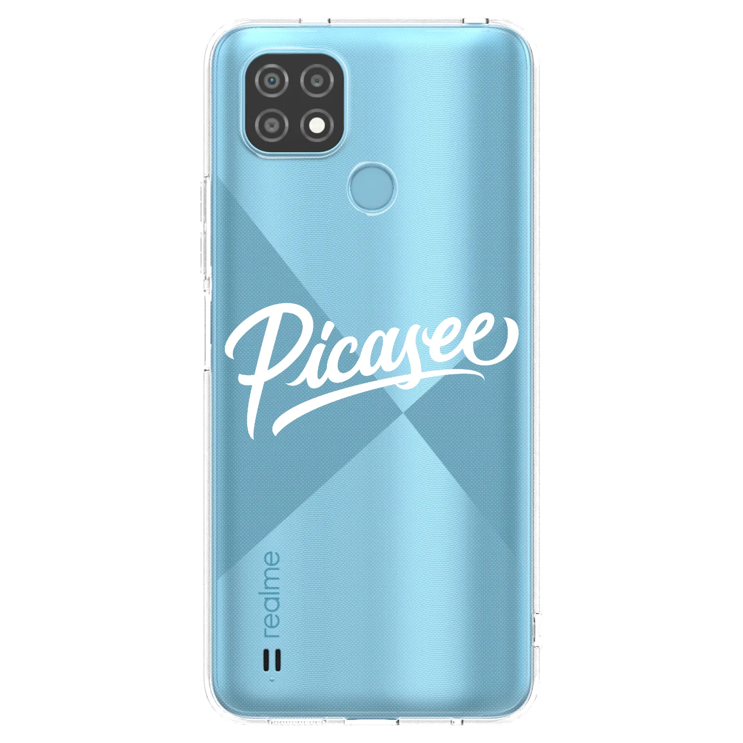Picasee Realme C21 Hülle - Transparentes Silikon - Picasee - old logo - white