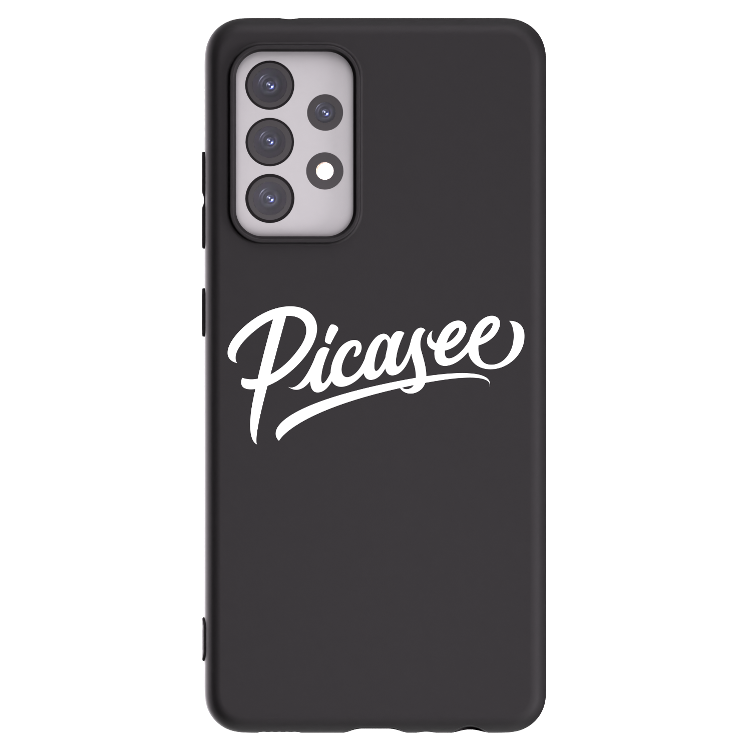 Picasee Samsung Galaxy A52s 5G A528B Hülle - Schwarzes Silikon - Picasee - old logo - white