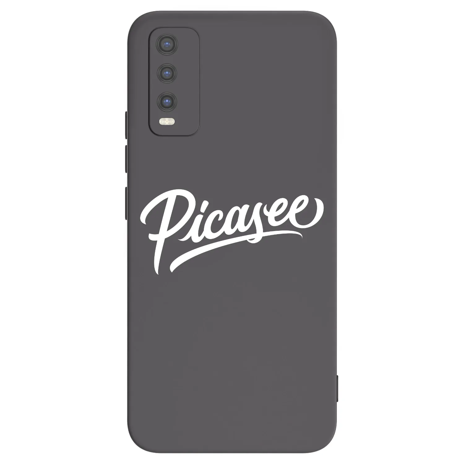 Picasee Vivo Y20s Hülle - Schwarzes Silikon - Picasee - old logo - white