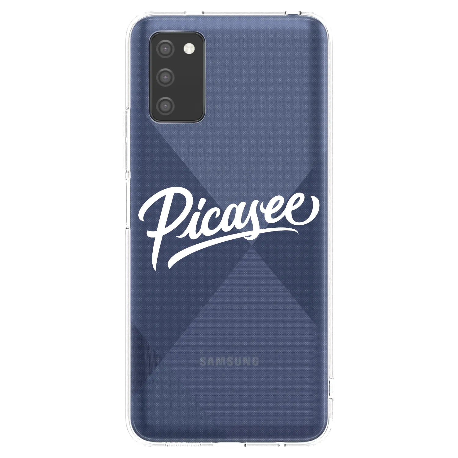 Picasee Samsung Galaxy A03s A037G Hülle - Transparentes Silikon - Picasee - old logo - white