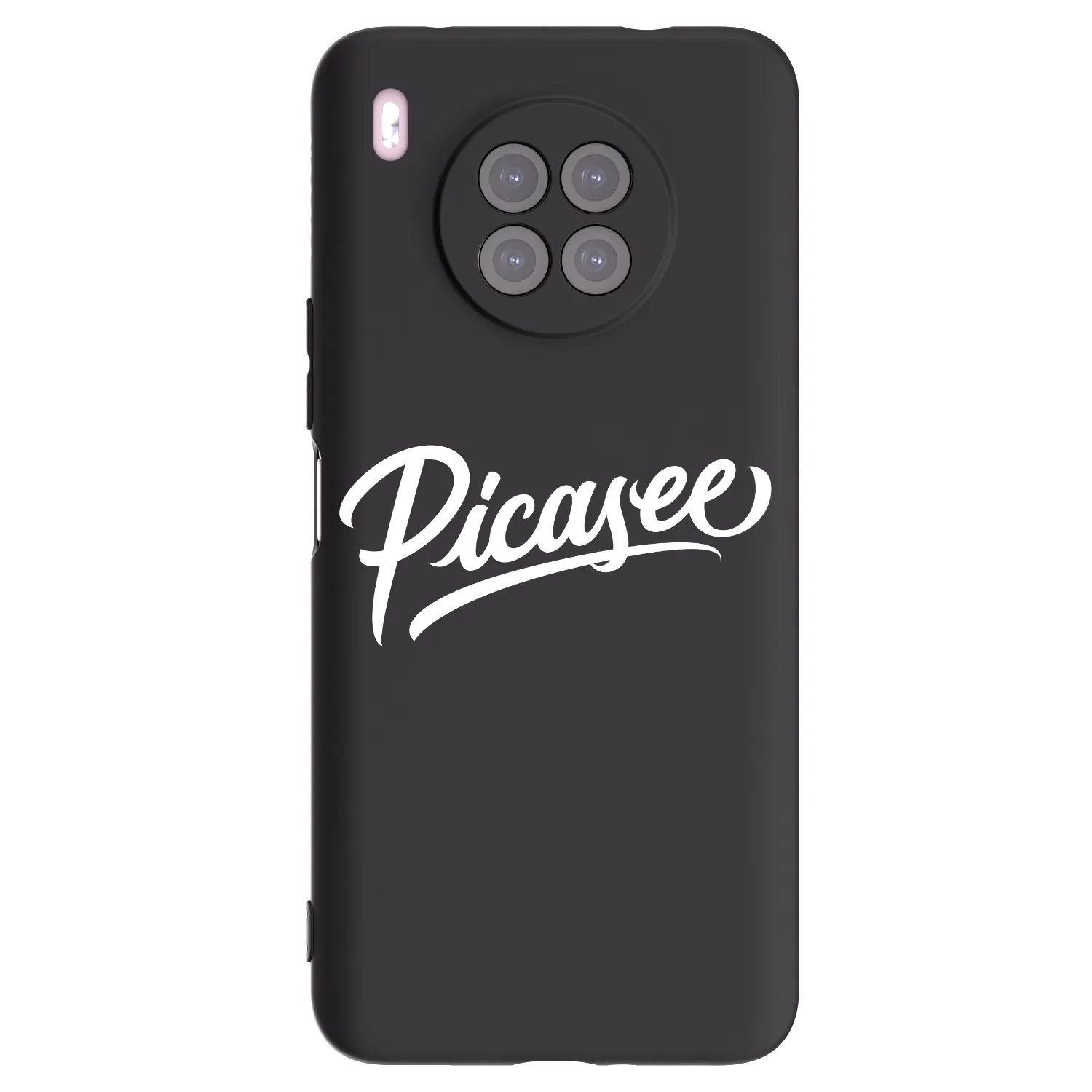 Picasee Huawei Nova 8i Hülle - Schwarzes Silikon - Picasee - old logo - white