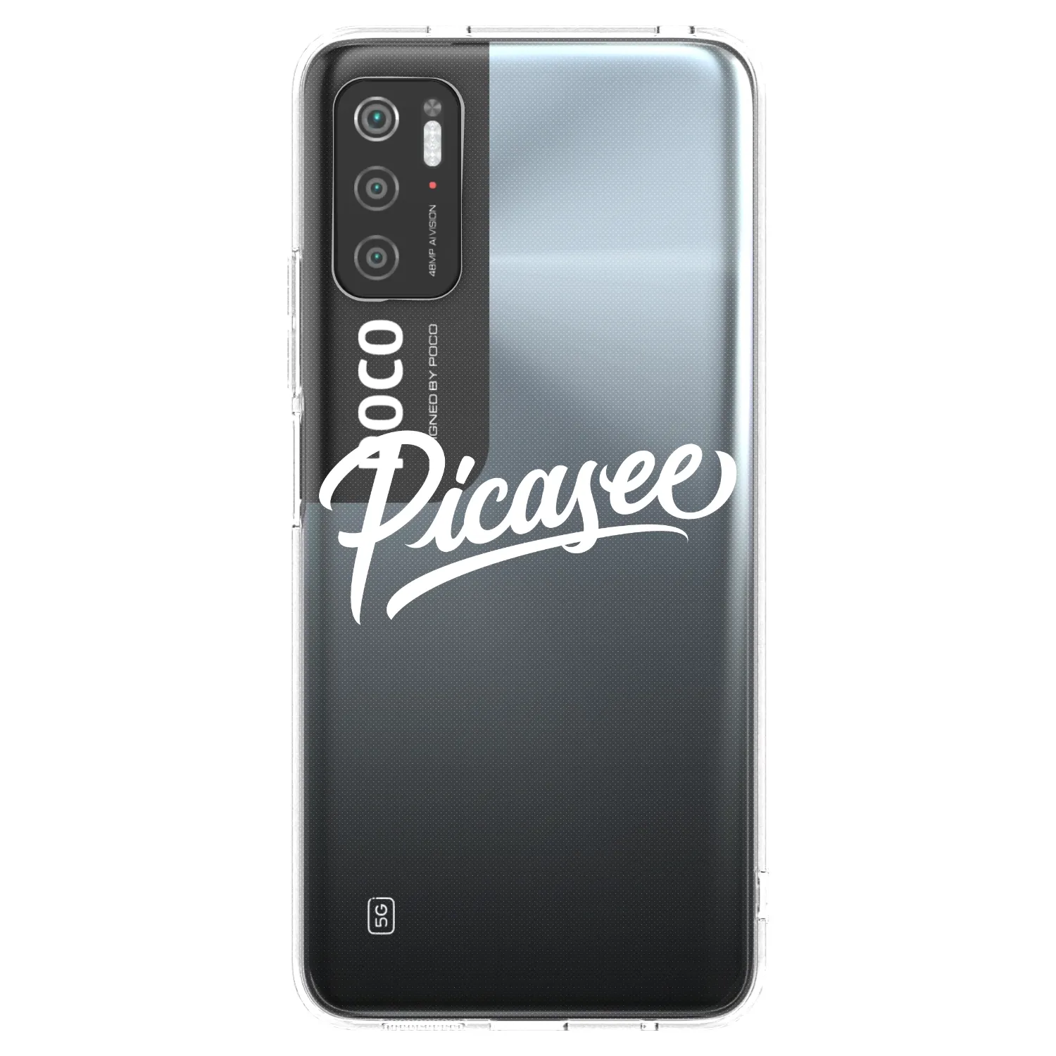 Picasee Xiaomi Poco M3 Pro 5G Hülle - Transparentes Silikon - Picasee - old logo - white
