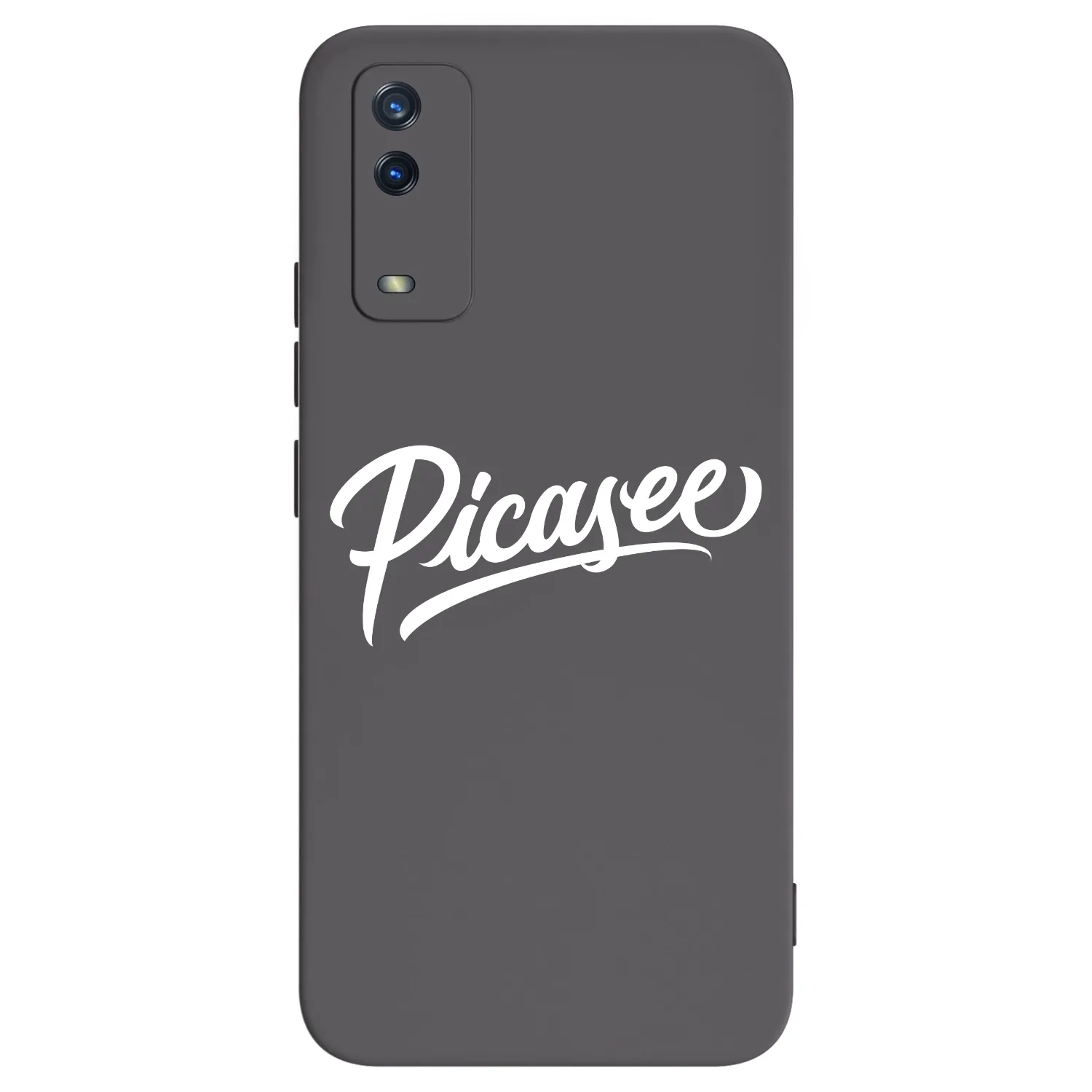Picasee Vivo Y11s Hülle - Schwarzes Silikon - Picasee - old logo - white