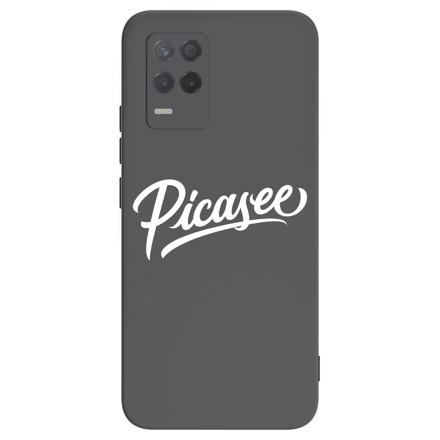 Picasee Realme 8 5G Hülle - Schwarzes Silikon - Picasee - old logo - white