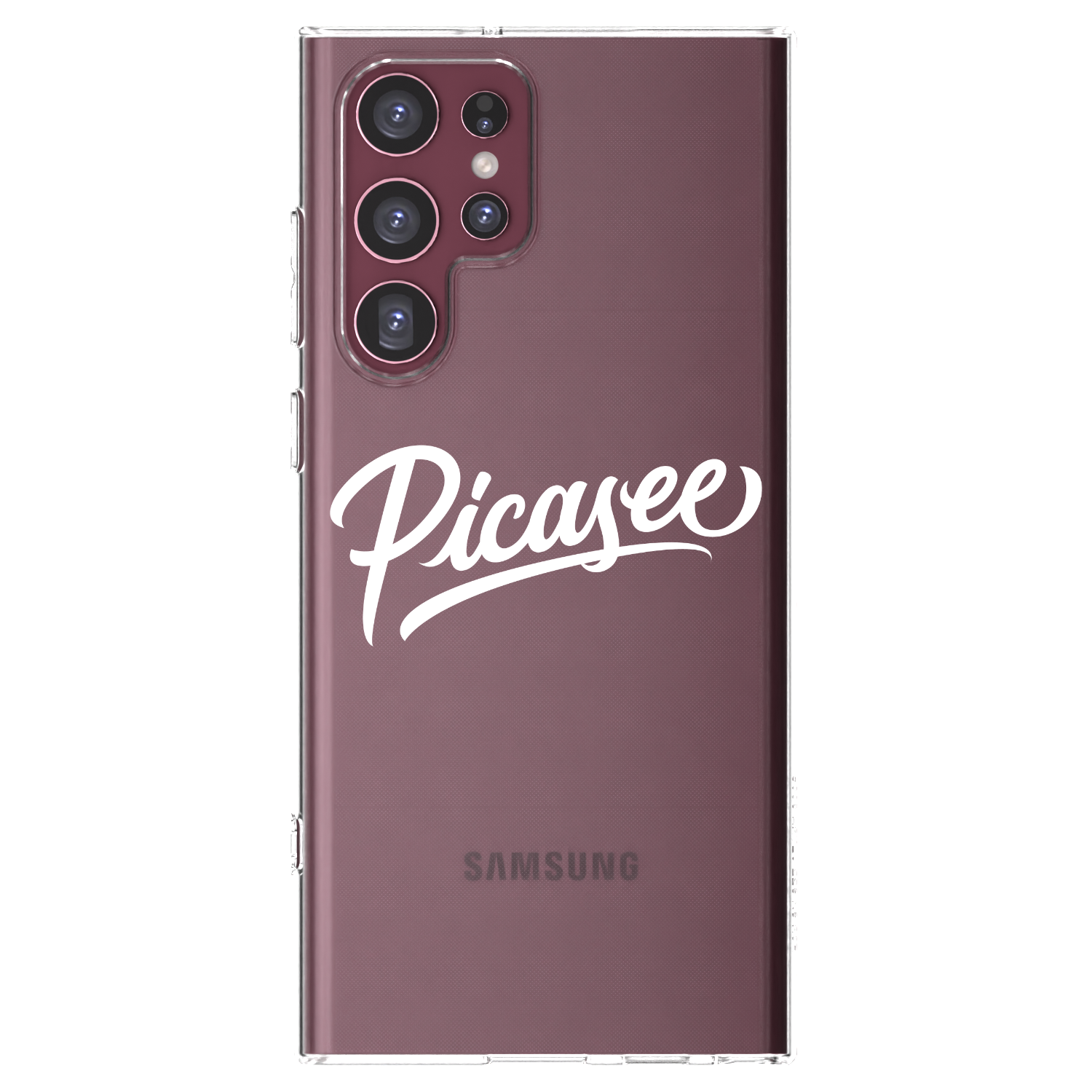 Picasee Samsung Galaxy S22 Ultra 5G Hülle - Transparentes Silikon - Picasee - old logo - white