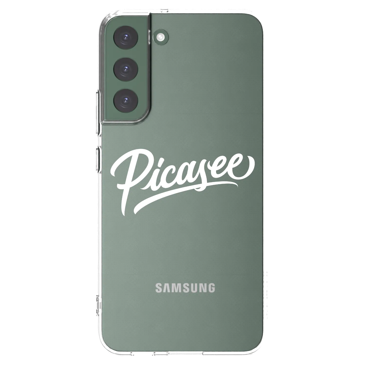 Picasee Samsung Galaxy S22+ 5G Hülle - Transparentes Silikon - Picasee - old logo - white