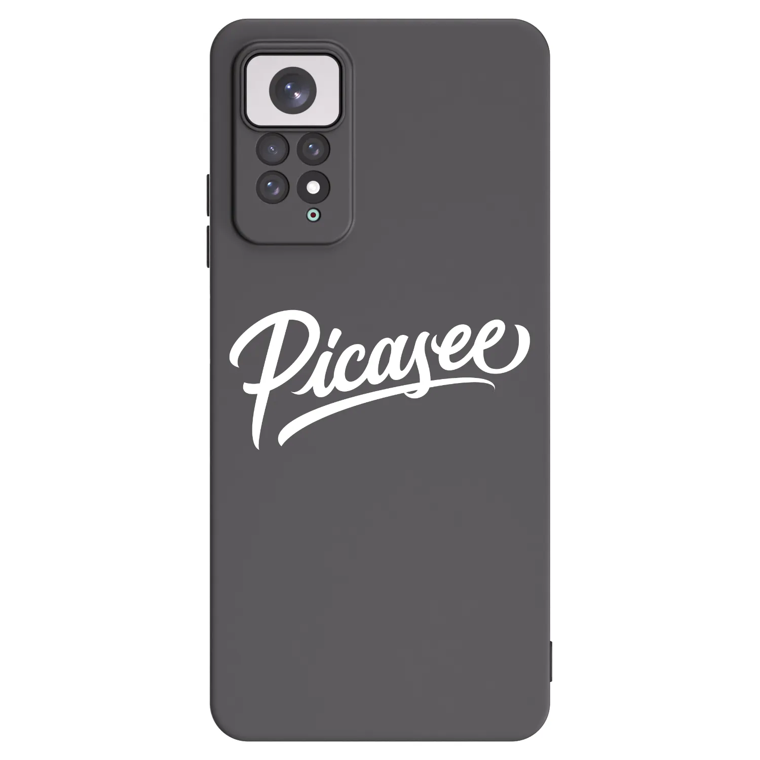 Picasee Xiaomi Redmi Note 11 Hülle - Schwarzes Silikon - Picasee - old logo - white