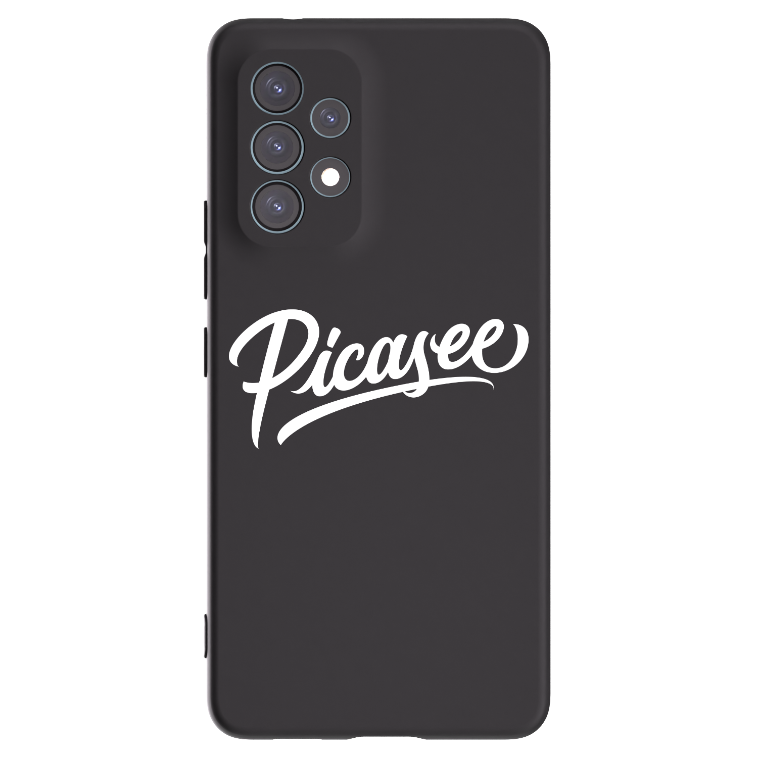 Picasee Samsung Galaxy A53 5G A536 Hülle - Schwarzes Silikon - Picasee - old logo - white