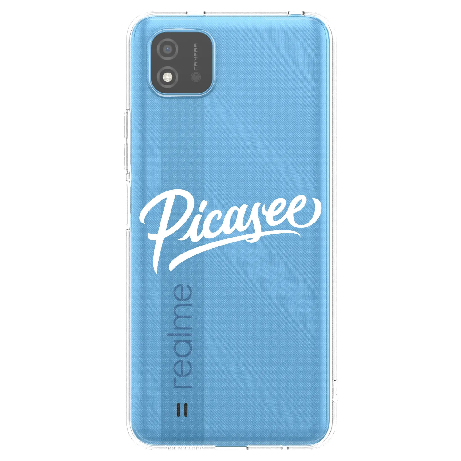 Picasee Realme C11 (2021) Hülle - Transparentes Silikon - Picasee - old logo - white