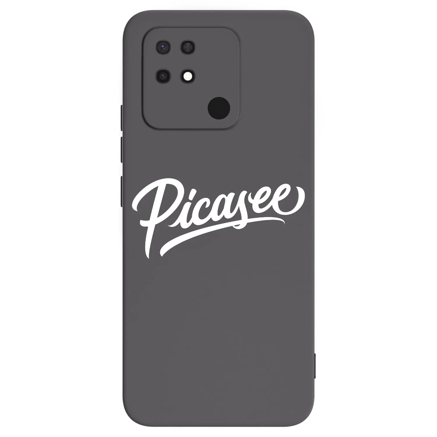 Picasee Xiaomi Redmi 10C Hülle - Schwarzes Silikon - Picasee - old logo - white