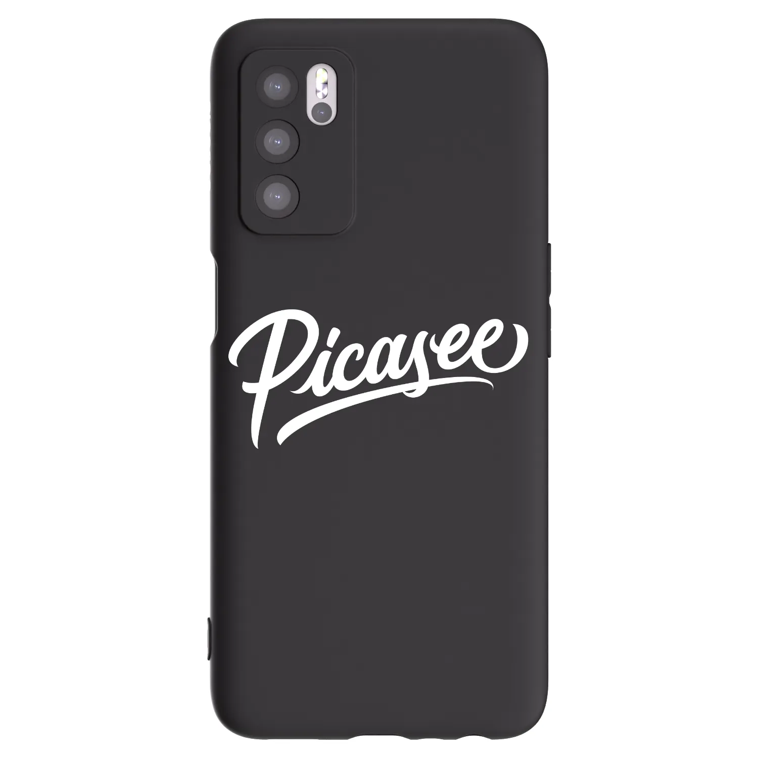 Picasee OPPO A16 Hülle - Schwarzes Silikon - Picasee - old logo - white