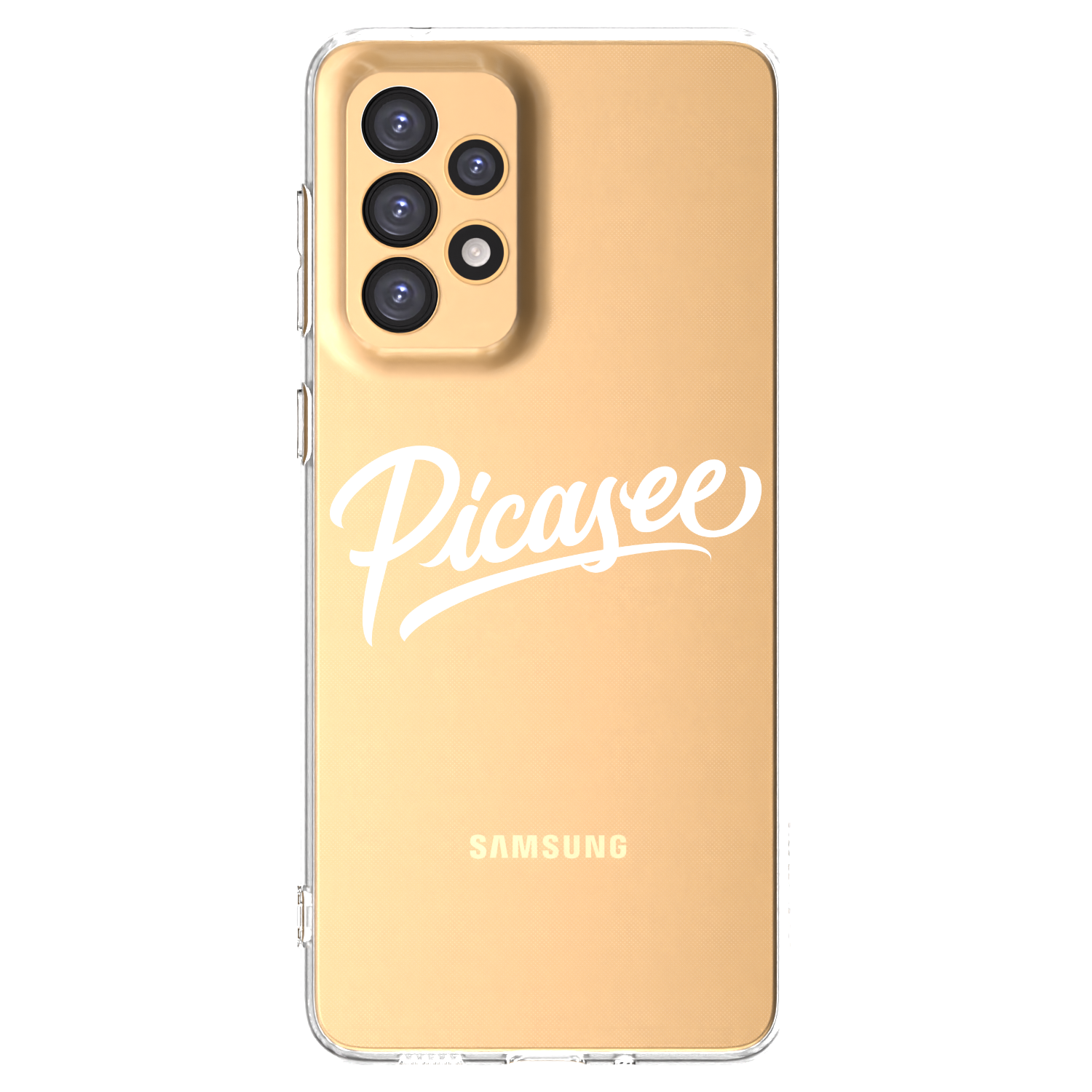 Picasee Samsung Galaxy A33 5G A336 Hülle - Transparentes Silikon - Picasee - old logo - white