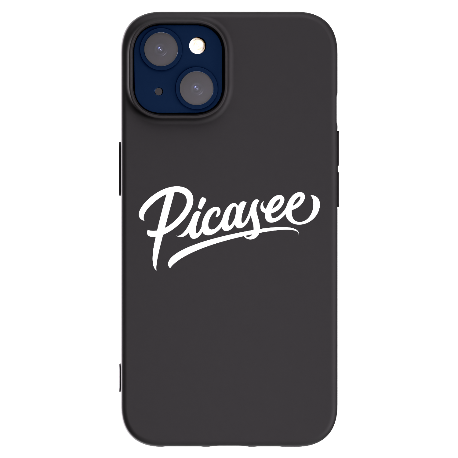 Picasee Apple iPhone 14 Hülle - Schwarzes Silikon - Picasee - old logo - white